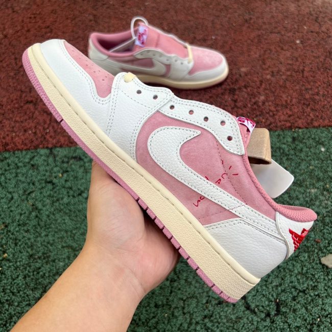 Tscott X AJ 1 Retro Low Og Sp White Pink