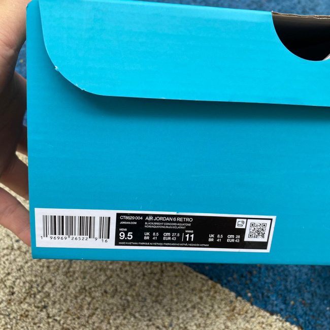 Aj 6 Retro Aqua