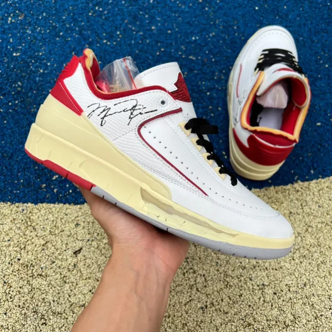 Ow X AJ 2 Retro Low White Red