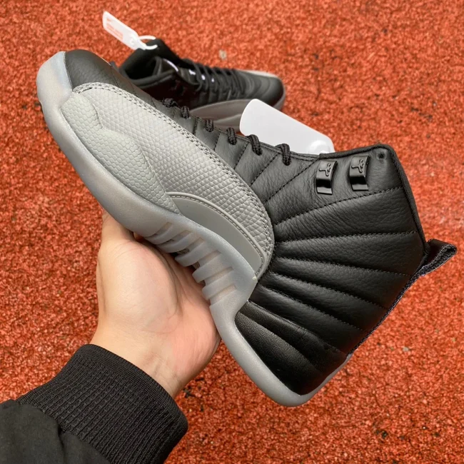 AJ 12 Retro Black Wolf Grey