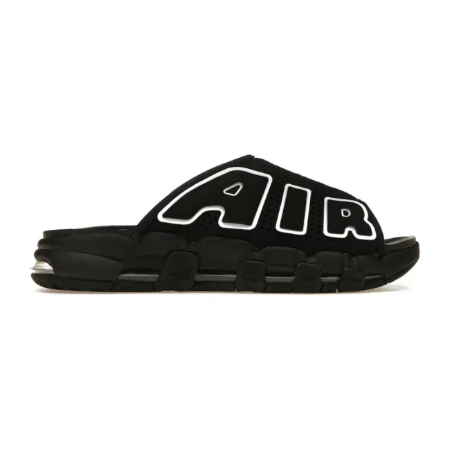 Air More Uptempo Slide Black - Grey Sole