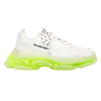 Balen Triple S Clear Sole White/fluo Yellow