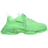 Balen Triple S Clear Sole Neon Green