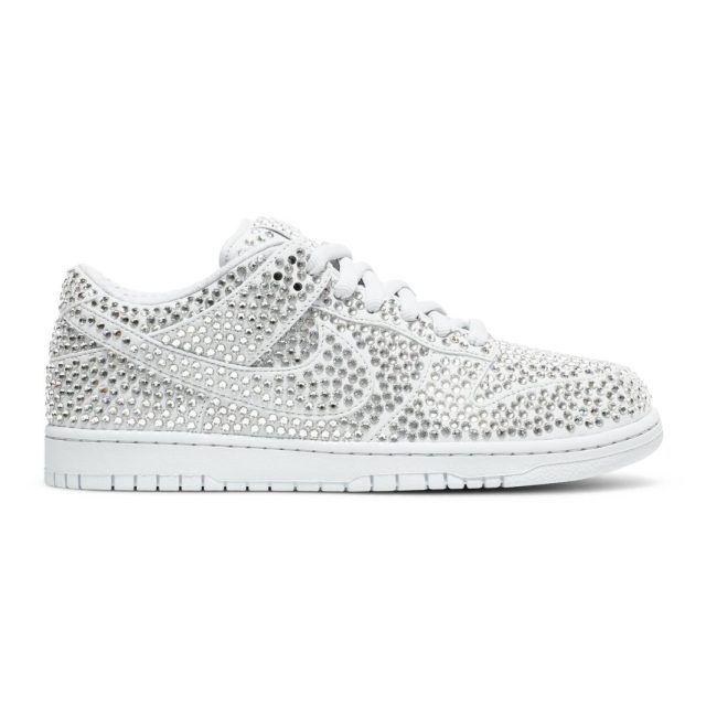 Cactus Plant Flea Market X Swarovski X Dunk Low Pure Platinum