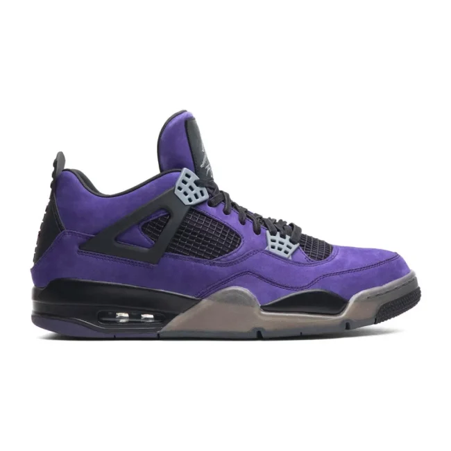 Tscott X AJ 4 Retro Purple Suede - Black Midsole