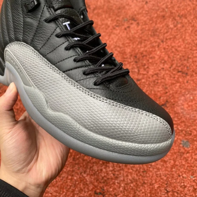 AJ 12 Retro Black Wolf Grey