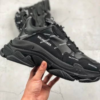 Balen Allover Logo Triple S Black