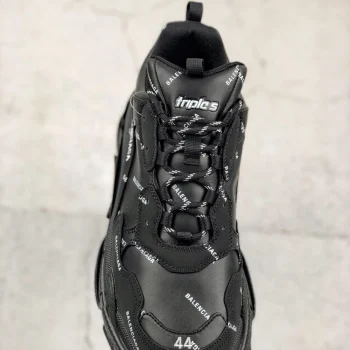 Balen Allover Logo Triple S Black