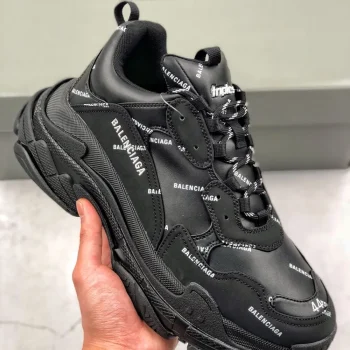 Balen Allover Logo Triple S Black