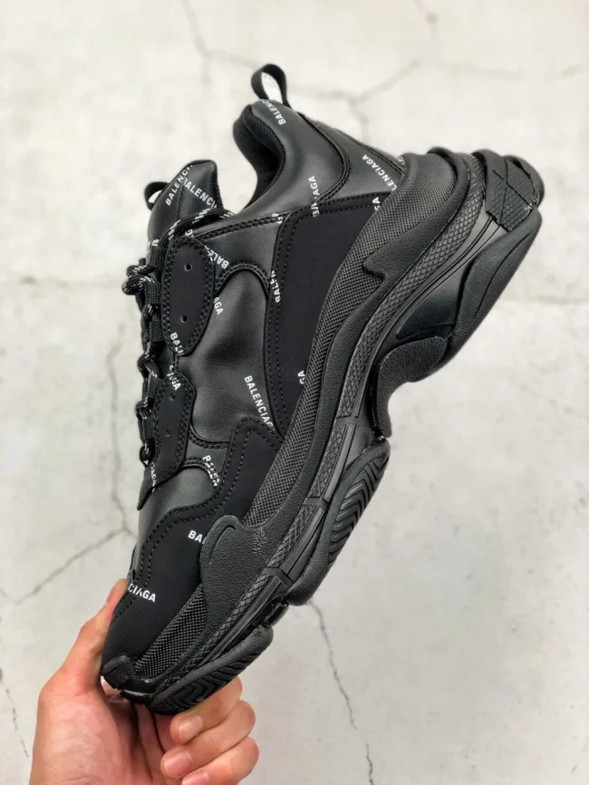 Balen Allover Logo Triple S Black