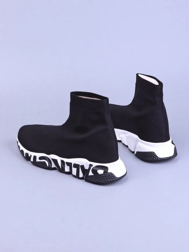 Balen Speed Graffiti Trainers Black White