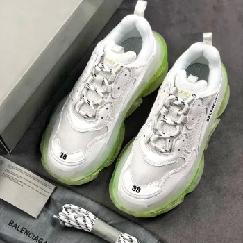 Balen Triple S Clear Sole White/fluo Yellow