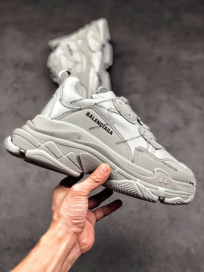 Balen Allover Logo Triple S Gray