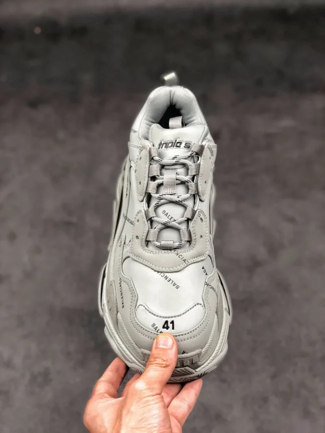 Balen Allover Logo Triple S Gray