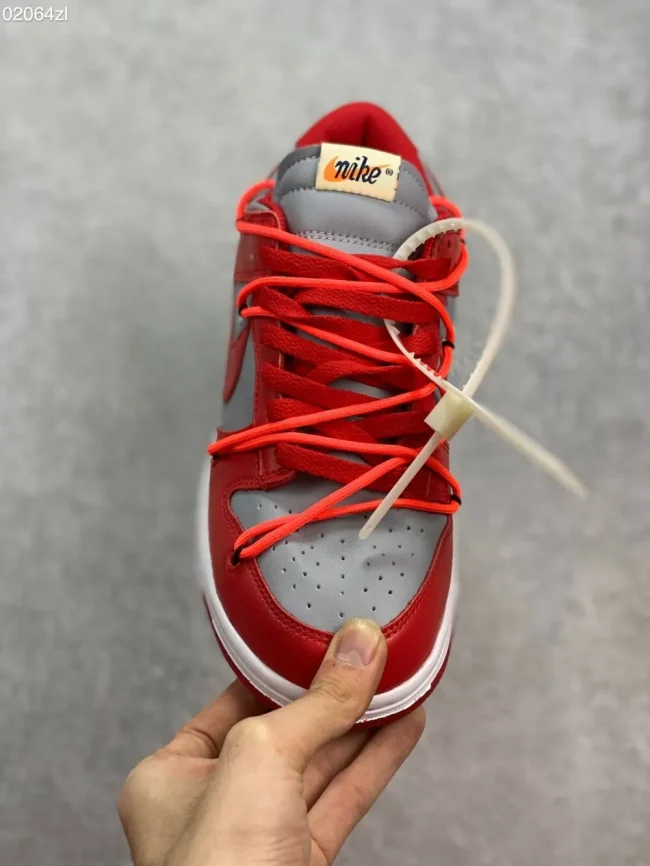 Ow X Dunk Low University Red