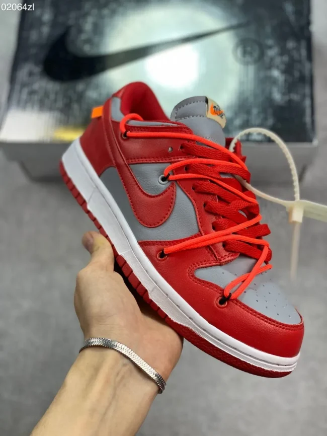 Ow X Dunk Low University Red