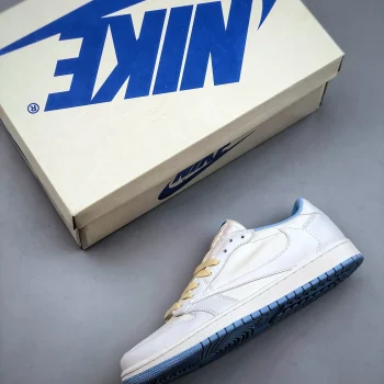 Fragment Design X Tscott X AJ 1 Retro Low Og Sp White Blue