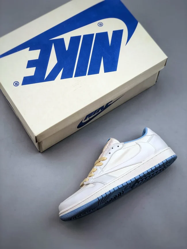 Fragment Design X Tscott X AJ 1 Retro Low Og Sp White Blue