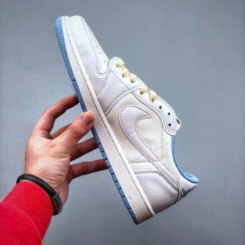 Fragment Design X Tscott X AJ 1 Retro Low Og Sp White Blue