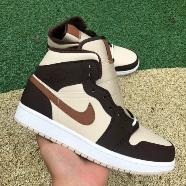 AJ 1 Mid Se Cream Dark Chocolate