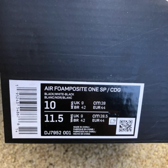 Comme Des Garcons Homme Plus X Air Foamposite One Black