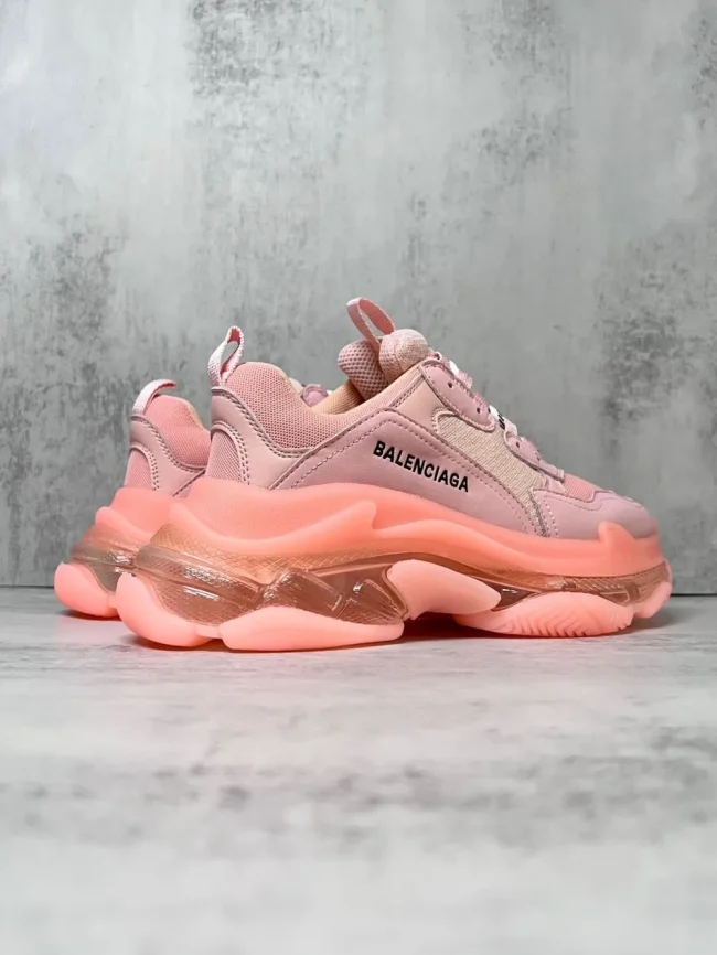 Balen Triple S Clear Sole Pink 5761