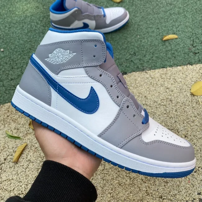 AJ 1 Mid Cement True Blue