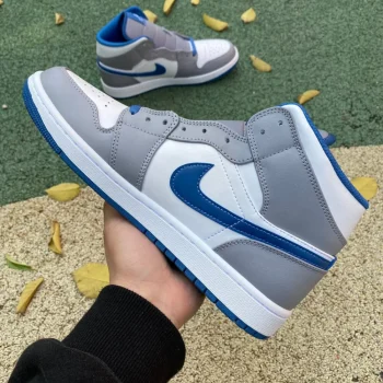 AJ 1 Mid Cement True Blue