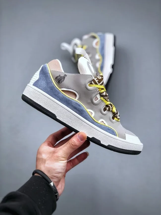 Lanvin Curb Sneakers Grey White Blue