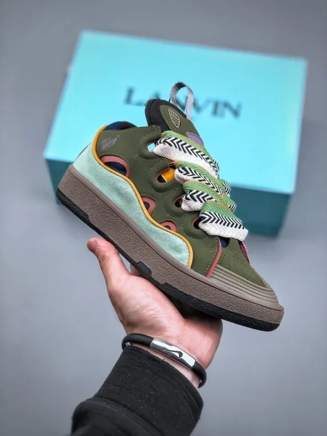 Lanvin Curb Sneakers Dark Green