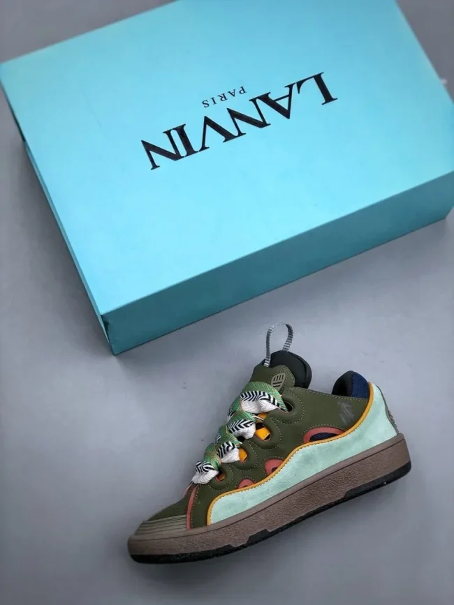 Lanvin Curb Sneakers Dark Green