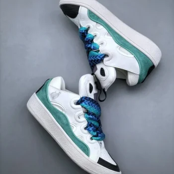 Lanvin Curb Sneakers White Green