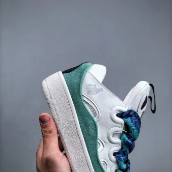 Lanvin Curb Sneakers White Green