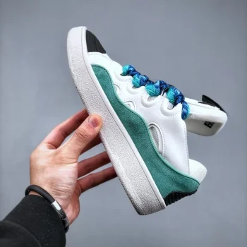 Lanvin Curb Sneakers White Green