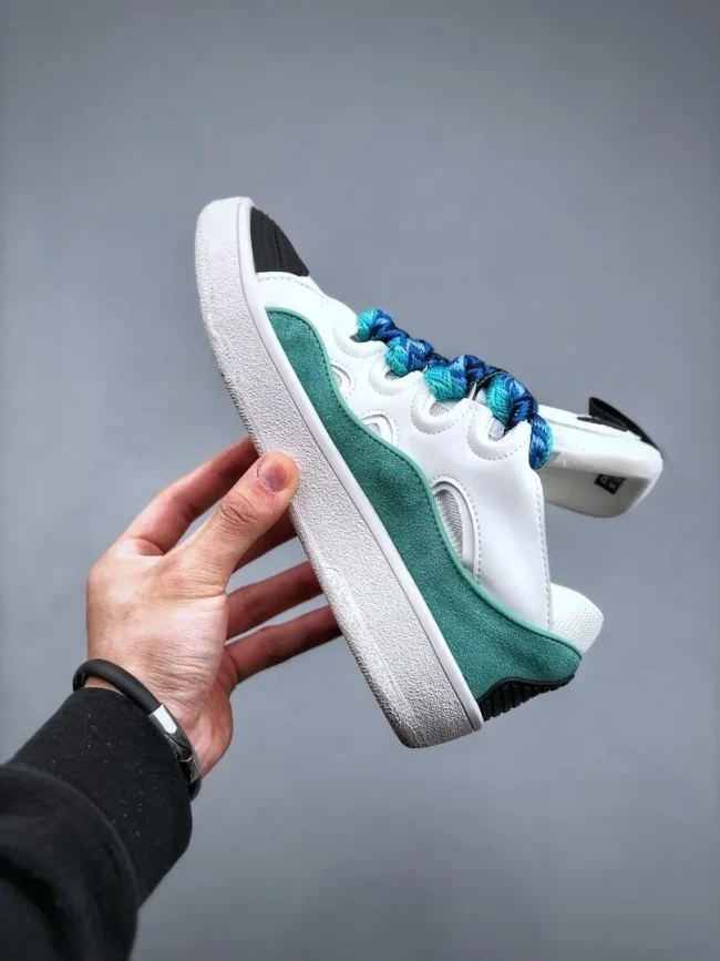 Lanvin Curb Sneakers White Green