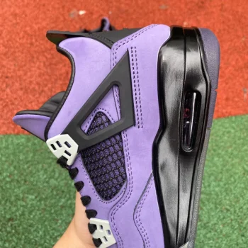 Tscott X AJ 4 Retro Purple Suede - Black Midsole