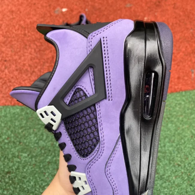 Tscott X AJ 4 Retro Purple Suede - Black Midsole