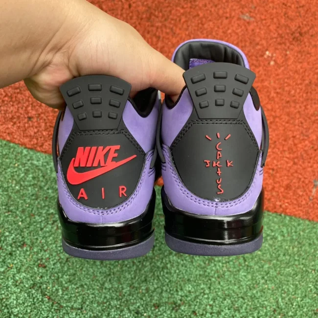 Tscott X AJ 4 Retro Purple Suede - Black Midsole