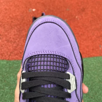 Tscott X AJ 4 Retro Purple Suede - Black Midsole