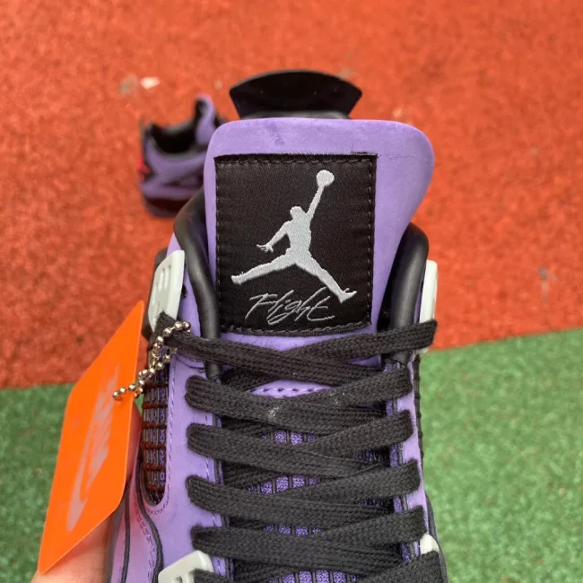 Tscott X AJ 4 Retro Purple Suede - Black Midsole