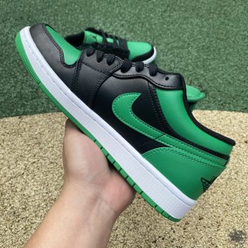 AJ 1 Low Black Lucky Green