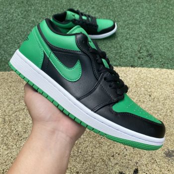 AJ 1 Low Black Lucky Green