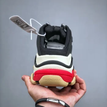 Balen Triple S Mule Black, White And Red