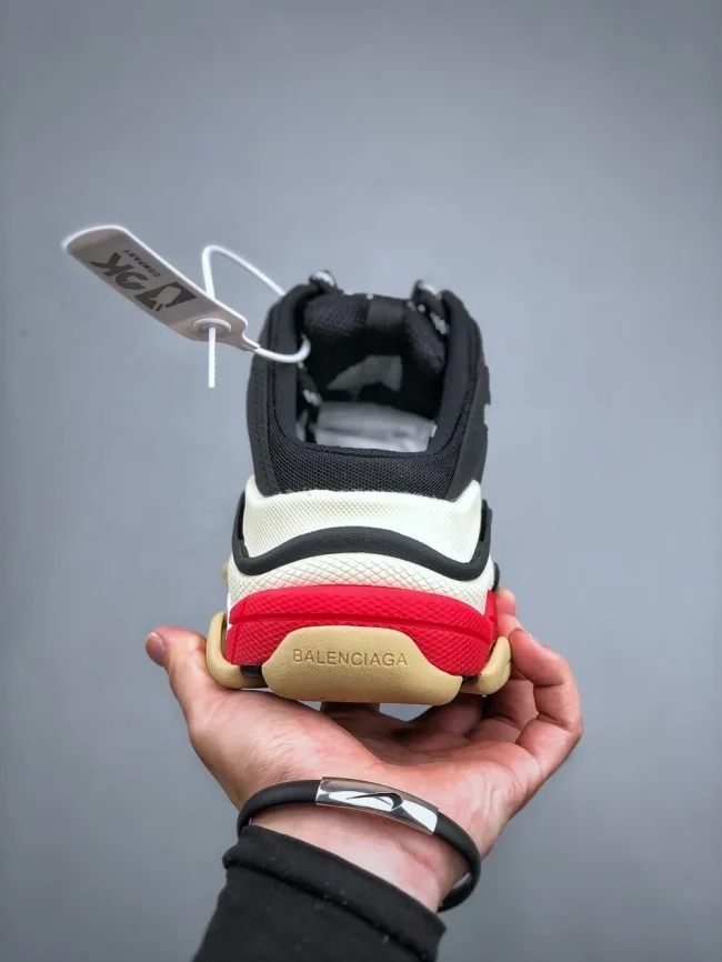 Balen Triple S Mule Black, White And Red