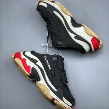 Balen Triple S Mule Black, White And Red