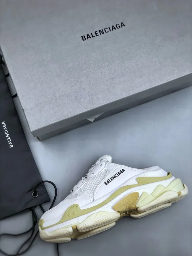 Balen Triple S Mule White