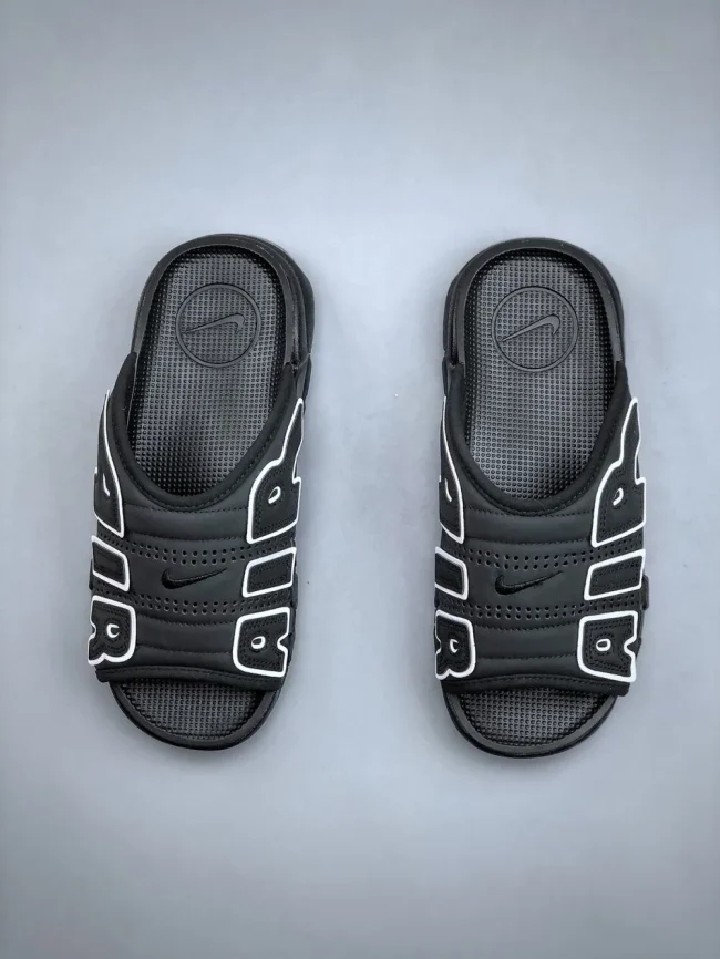 Air More Uptempo Slide Black - Grey Sole