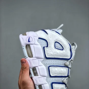 Air More Uptempo Embossed White Royal Blue