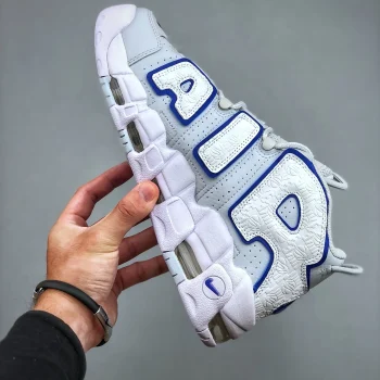 Air More Uptempo Embossed White Royal Blue