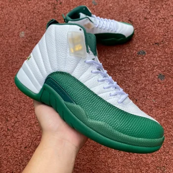 AJ 12 Retro White Green